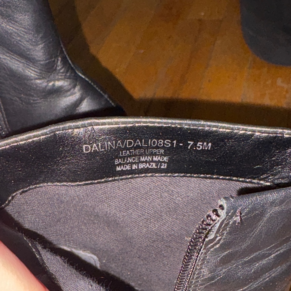 Steve Madden Black Leather Ankle Boot heels - Picture 8 of 13